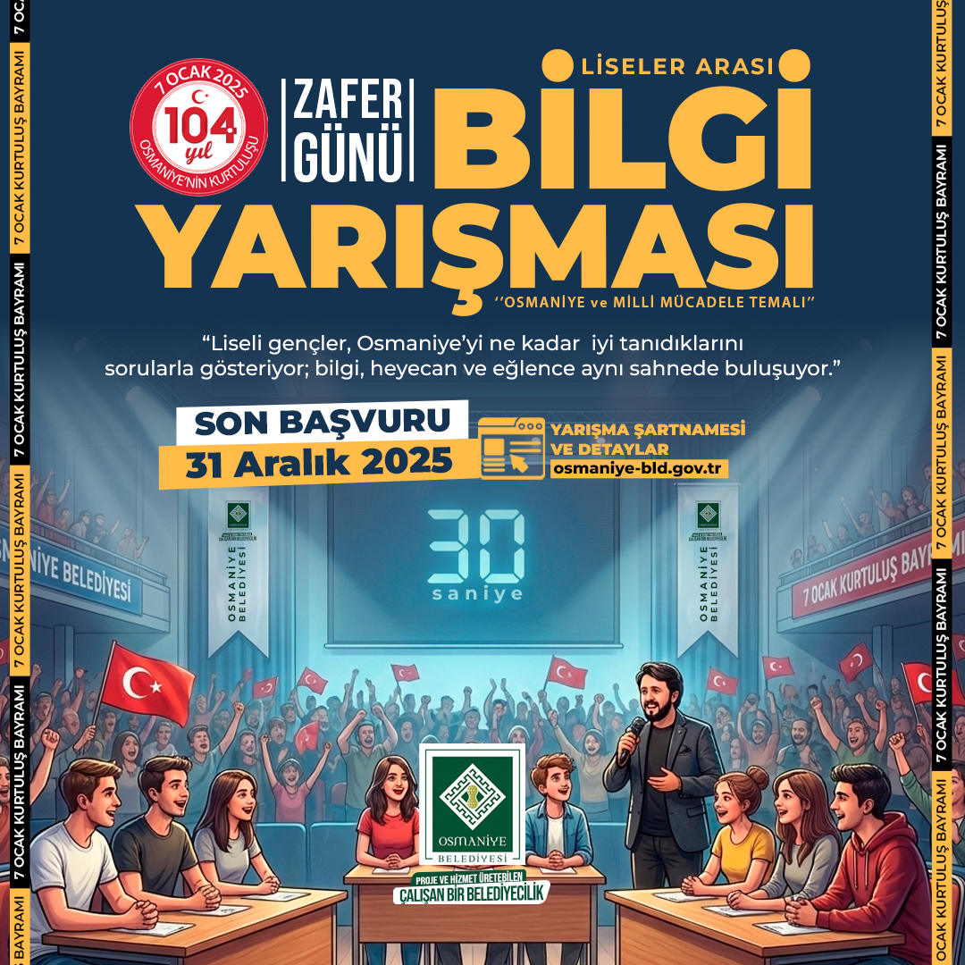 Zafer Günü Liseler Arası Bilgi Yarışması Başlıyor!