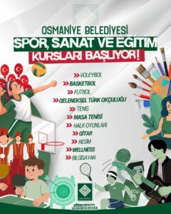 Osmaniye Belediyesi 2026 Yılı Spor ve Kültür Kursları Başlıyor!